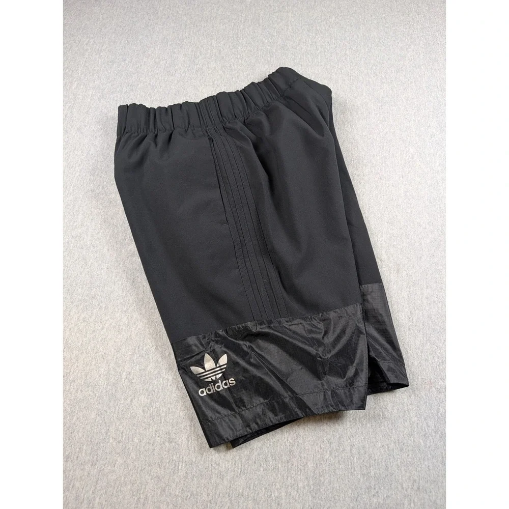 adidas Originals AJ7847 Bungee Cord Tech Shorts Black Trefoil Streetwear Men S